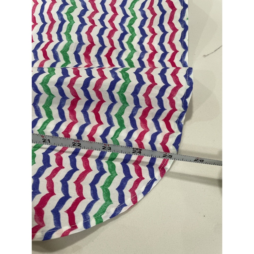 Talbots Top Women's XS Chevron Striped Cotton Blouse Tie Sleeve SI51 - Picture 5 of 5